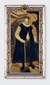I. Augustus (1526-1586) szász választófejedelem portréja - Cyriacus Roeder (Rheder) festménye (kb. 1560-1598), olaj, vászon alkotó: Cyriacus (c.1560 1598) Roder
