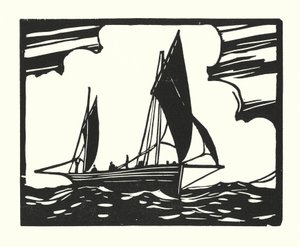 Halászhajók és uszályok: Brighton Clinker-Built Lugger (fametszet)