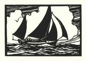 Halászhajók és uszályok: Falmouth Quay Punt (fametszet)