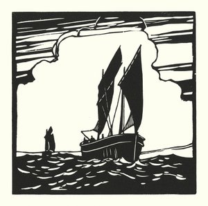 Halászhajók és uszályok: Mounts Bay Drifter (fametszet)
