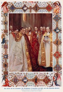Canterbury és York érsekei és más prominens prelátusok (színes litho) alkotó: Cyrus (after) Cuneo