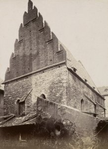 A régi új zsinagóga, 1875 körül alkotó: Czech Photographer Czech Photographer