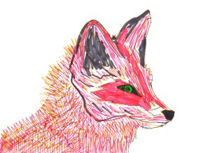 Róka (filctoll papírra)