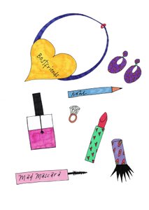 Jewellery  Make-Up, 2017 (filctoll papírra) alkotó: Daisy de Villeneuve