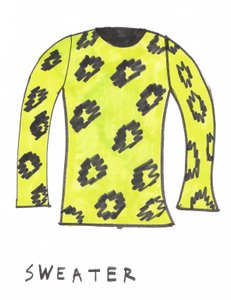 Pulóver (filctoll papírra) alkotó: Daisy de Villeneuve