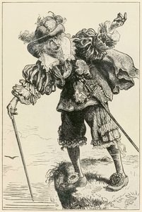 Az ateista nevetve a keresztényen és reményteljesen A zarándokok előrehaladása ebből a világból, az eljövendőbe, John Bunyan (1628-1688) illusztráció: Thomas Dalziel (1823-1906)