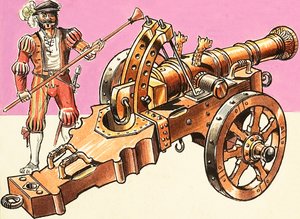 Ágyúk: öntött bronz tábori ágyú