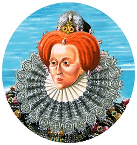 Erzsébet királynő (guache papíron)