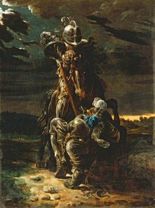 És az első pályafutásuk során futottak, az Elfin Knight Fall Horse and Man (olaj, vászon) alkotó: Daniel Maclise