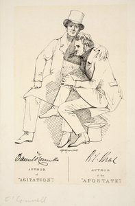 A Hitehagyás szerzője és az Agitáció szerzője, c. 1833 (metszet) alkotó: Daniel Maclise