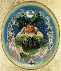 Faun és a tündérek, 1834 körül alkotó: Daniel Maclise