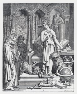 Illusztráció Tennyson A hercegnő című verséhez (metszet) alkotó: Daniel (after) Maclise