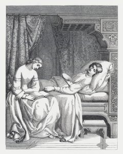 Illusztráció Tennyson A hercegnő című verséhez (metszet)