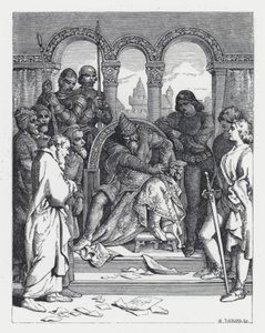 Illusztráció Tennyson A hercegnő című verséhez (metszet) alkotó: Daniel (after) Maclise