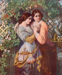 Shakespeare: Celia és Rosalind, ahogy tetszik, I. felvonás, 3. jelenet (színes litó)