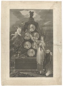Vrede van Amiens allegóriája, 1802 Az általános béke a bátorság egyensúlyán keresztül 1802. március (cím a tárgyon) alkotó: Daniel Berger