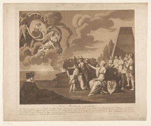 III. Frigyes Vilmos porosz és Louise van Mecklenburg-Strelitz házasságának (valószínűleg) allegóriája, 1793 Den Brennen Widmet (cím az objektumon) alkotó: Daniel Berger