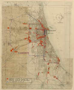 Chicago, Chicago, Illinois, Railroad Circuits diagram, 1909.