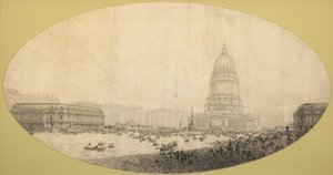 Javasolt Civic Center Square, Chicago terve, 1909.