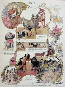 Könnyed és humoros kutyák ábrázolása egy kutyakiállításon alkotó: Daniel Carter  Beard