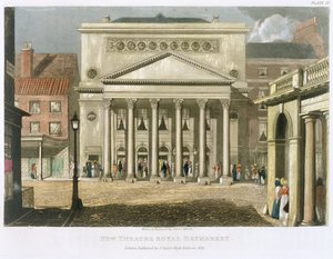 New Theatre Royal, Haymarket, London, John Nash tervezte 1821-ben, 1826-ban alkotó: Daniel Havell