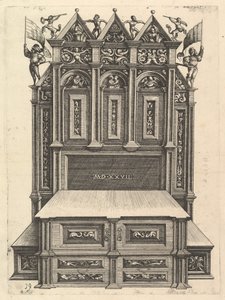 Ágytervezés, 1527. alkotó: Daniel Hopfer