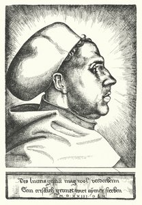 Luther Márton német protestáns reformátor alkotó: Daniel Hopfer