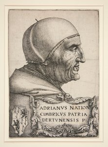 VI. Adrien portréja (VI. Hadrianus, 1522-1523 pápa) alkotó: Daniel Hopfer