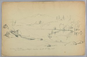 Ammonoosuc River and White Mountains, N.H. alkotó: Daniel Huntington