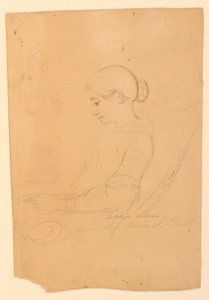 Rajz, Annie A Brush, ült, 1841. szeptember 22. alkotó: Daniel Huntington