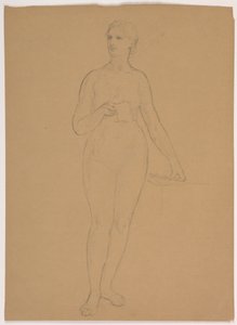 Rajz, Álló női akt, 1850-60 alkotó: Daniel Huntington