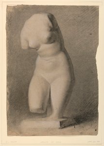 Rajz, női torzó plasztikáról, 1840 alkotó: Daniel Huntington