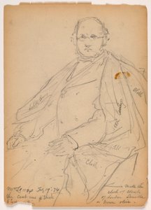 Rajz, James Lenox ülve, 1874. február 19. alkotó: Daniel Huntington