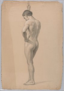 Rajz, Álló férfiakt, 1866 novembere alkotó: Daniel Huntington