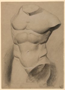 Rajz, Férfi torzó gipszből, 1840 alkotó: Daniel Huntington
