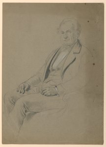 Rajz, ülő férfi, 1860 alkotó: Daniel Huntington