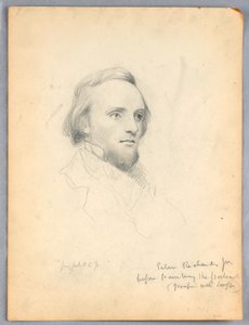 Rajz, Peter Richards fejének vázlata a portréjához, 1849 alkotó: Daniel Huntington