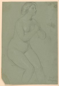 Rajz, Tanulmány "A Magdalenához", F, 1852 alkotó: Daniel Huntington