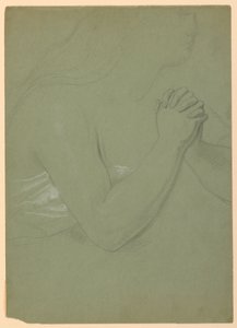 Rajz, Tanulmány "A Magdalenához", F, 1852 alkotó: Daniel Huntington