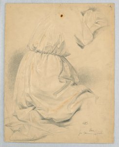Rajz, tanulmány a "Communio of t"-hez, 1846 alkotó: Daniel Huntington