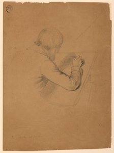 Rajz, Tanulmány a "Betegek áldozásához", 1844-45 alkotó: Daniel Huntington