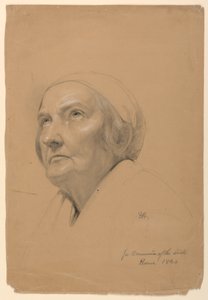 Rajz, Tanulmány a "Betegek áldozásához", 1844 alkotó: Daniel Huntington