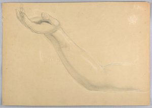 Rajz, tanulmány a "C" duplikátumához, 1850 alkotó: Daniel Huntington