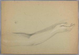 Rajz, tanulmány a "C" duplikátumához, 1850 alkotó: Daniel Huntington