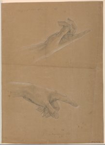Rajz, tanulmány a "Korai Krisztushoz", 1839-40 alkotó: Daniel Huntington
