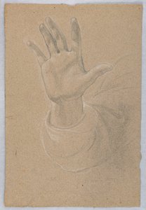 Rajz, tanulmány a "Korai Krisztushoz", 1839-40 alkotó: Daniel Huntington