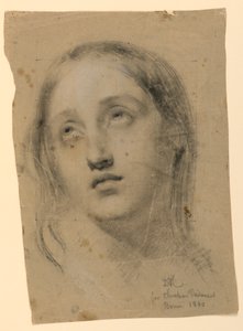 Rajz, tanulmány az "Őskeresztény foglyokhoz", 1840 alkotó: Daniel Huntington
