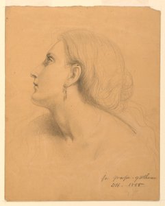 Rajz, Tanulmány a "Szőlőszedők"-höz, 1855. július alkotó: Daniel Huntington
