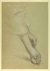 Rajz, tanulmány az "Igazságosság és Pe" számára, 1878 alkotó: Daniel Huntington