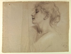 Rajz, tanulmány az "Igazság és Pe"-hez, 1878. július 7. alkotó: Daniel Huntington